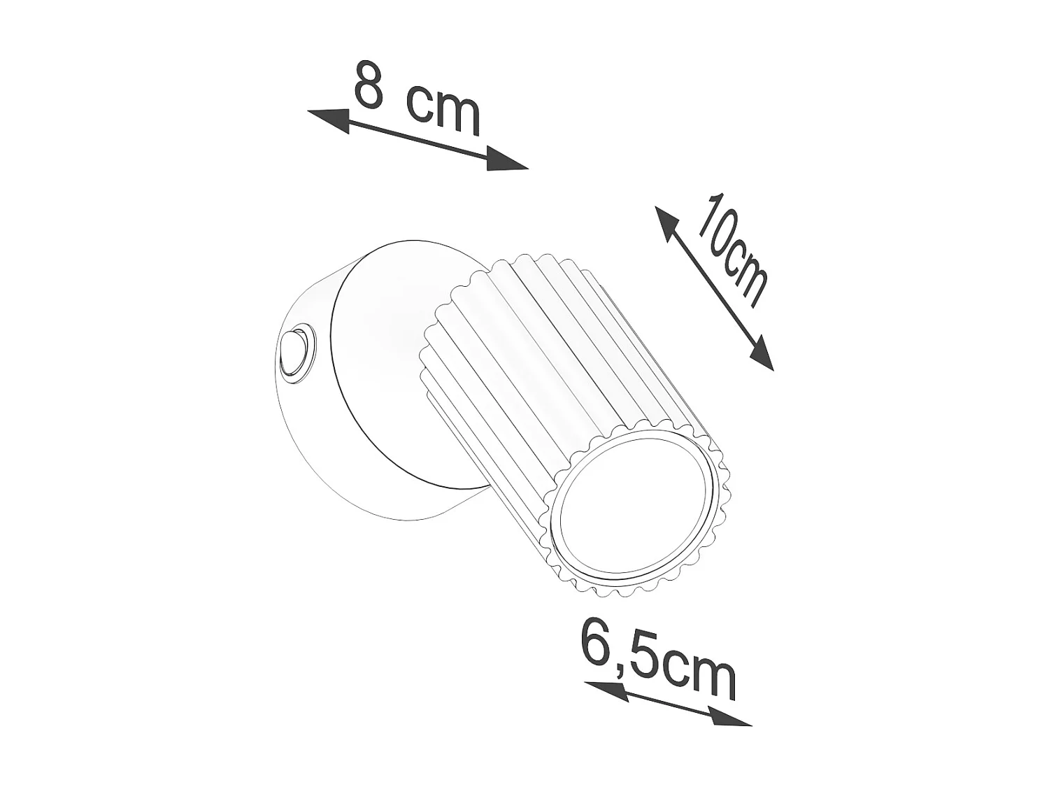 Applique Karbon Minimaliste En Aluminium - 1 Sources Lumineuses - L.8 X H.16 Cm - Taupe