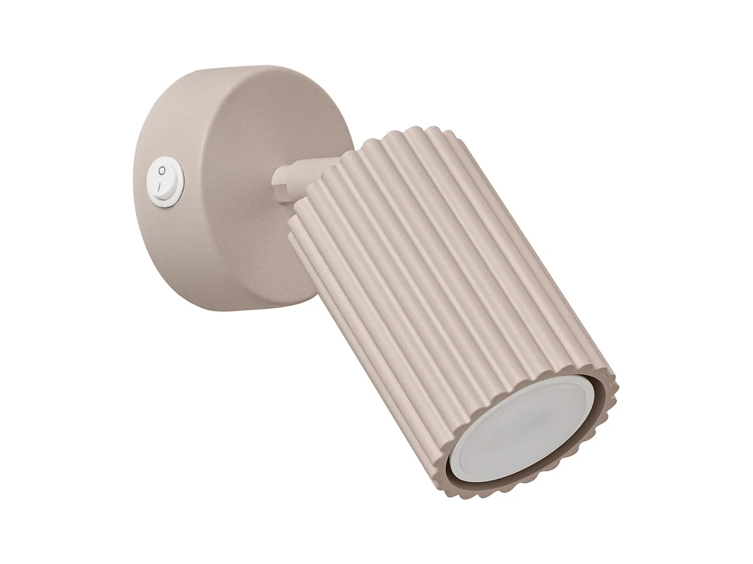 Wandleuchte Karbon Minimalistisch Aus  Aluminium - 1 Lichtquellen - L.8 X H. Cm - Taupe
