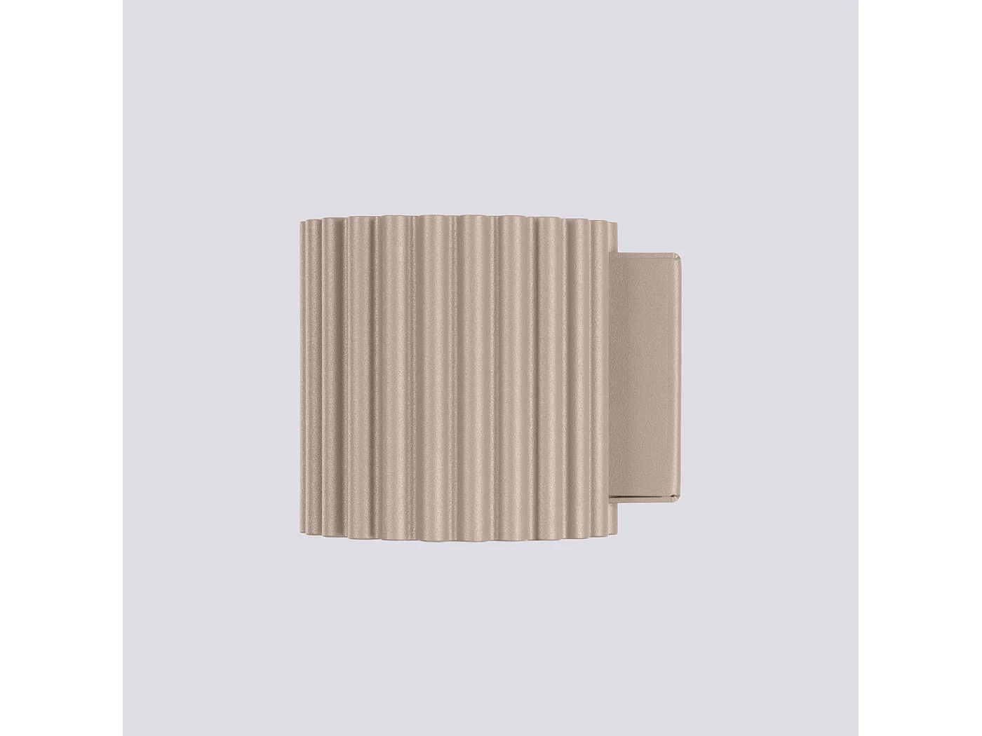Wandleuchte Aura Minimalistisch Aus  Aluminium - 1 Lichtquellen - L.10 X H. Cm - Taupe