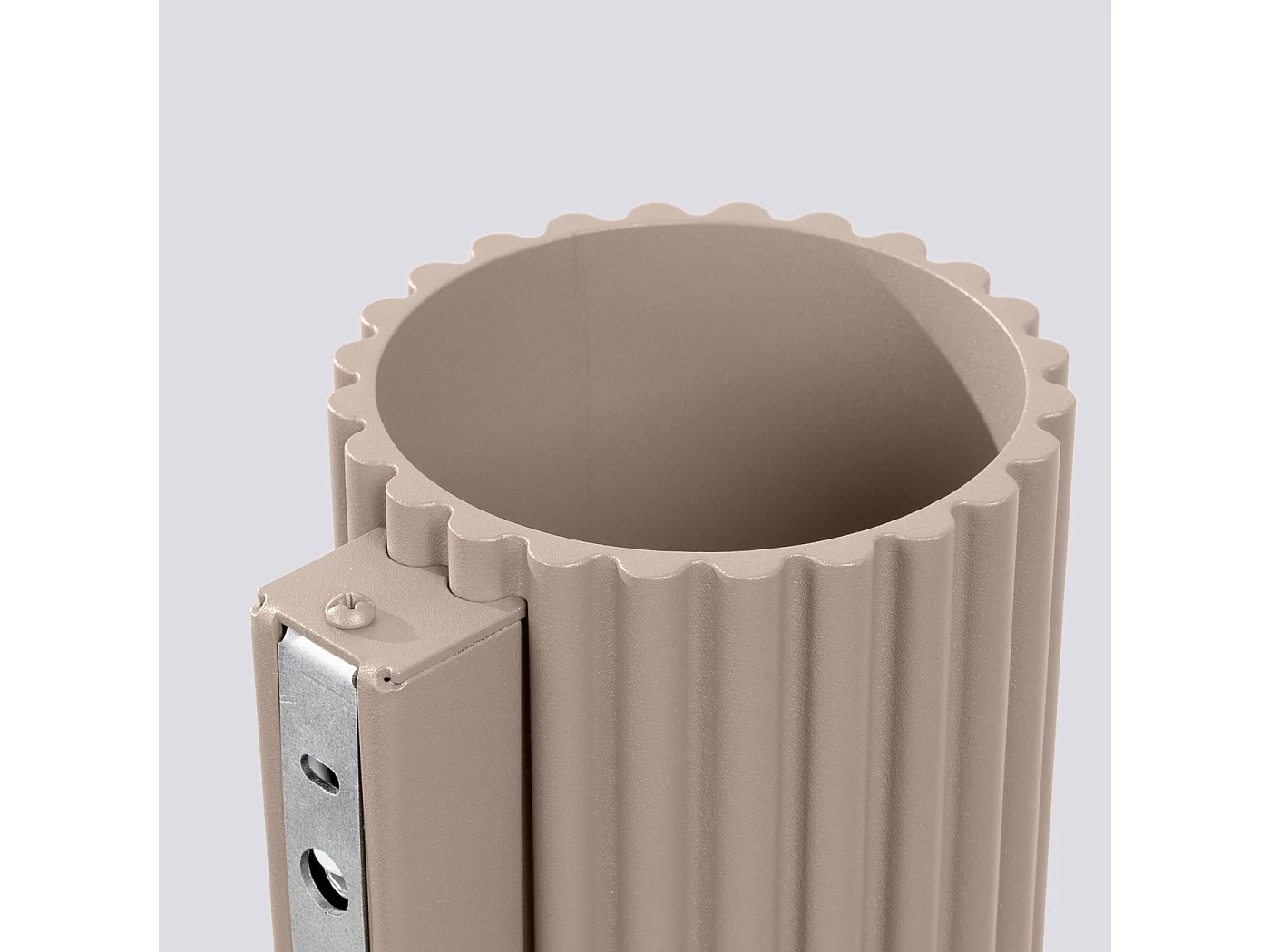 Wandleuchte Aura Minimalistisch Aus  Aluminium - 1 Lichtquellen - L.10 X H. Cm - Taupe