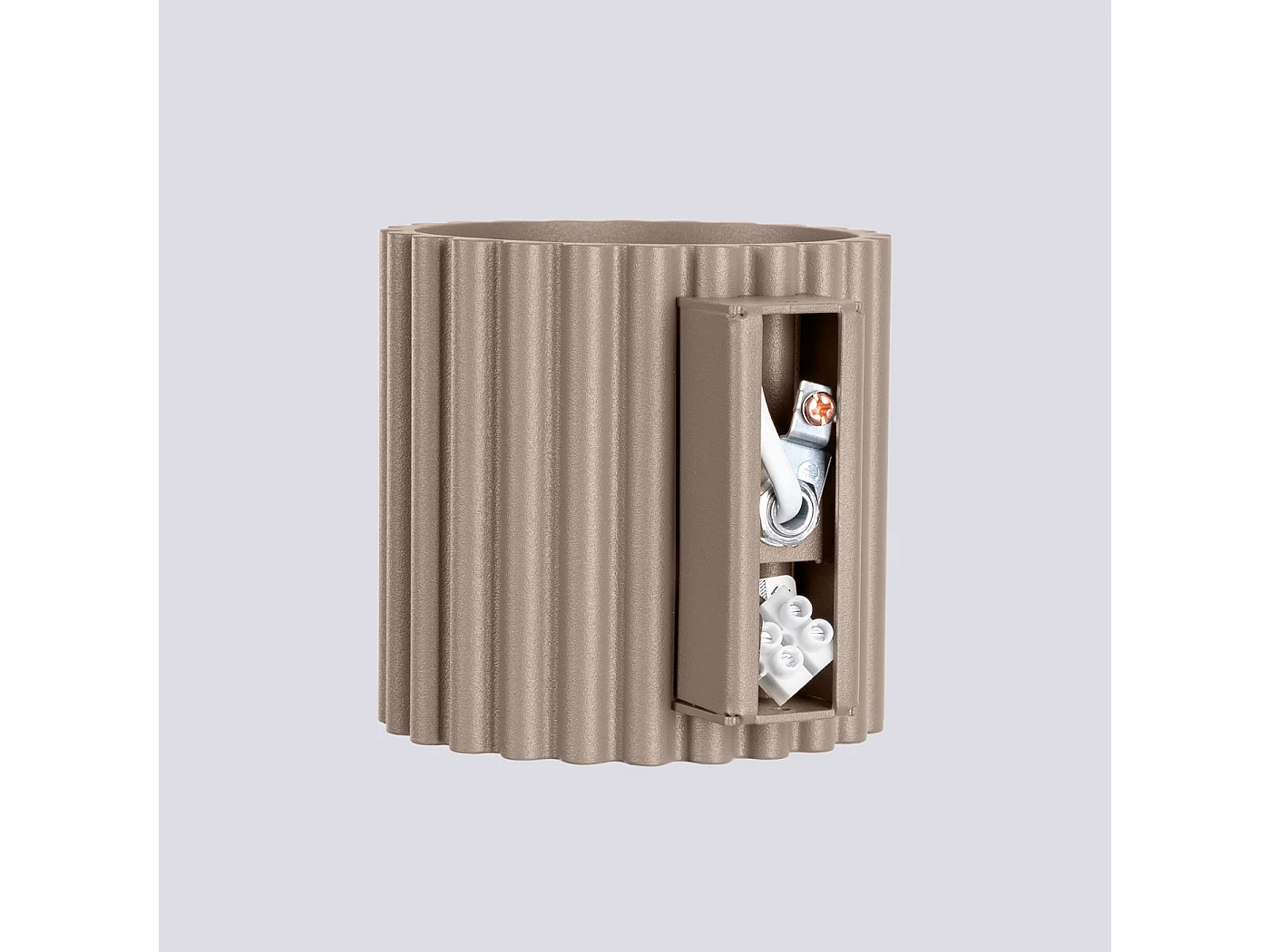 Applique Aura Minimaliste En Aluminium - 1 Sources Lumineuses - L.10 X H.10 Cm - Taupe