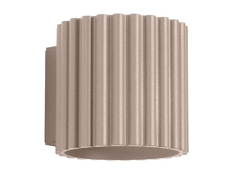 Wandleuchte Aura Minimalistisch Aus  Aluminium - 1 Lichtquellen - L.10 X H. Cm - Taupe