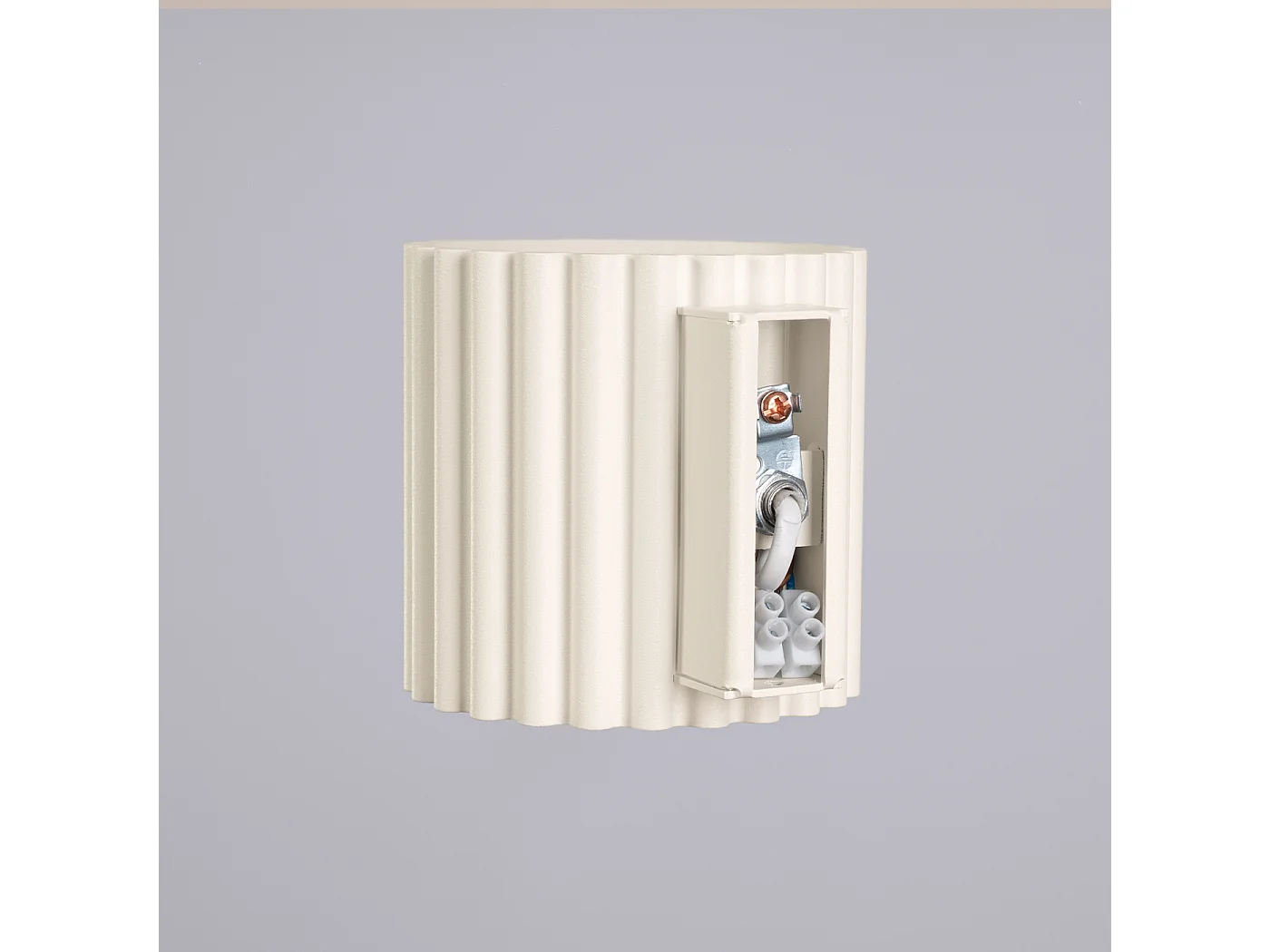 Applique Aura Minimaliste En Aluminium - 1 Sources Lumineuses - L.10 X H.10 Cm - Beige