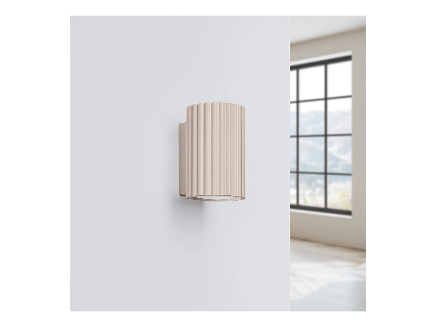 Applique Karbon Minimaliste En Aluminium - 1 Sources Lumineuses - L.6,5 X H.10 Cm - Taupe