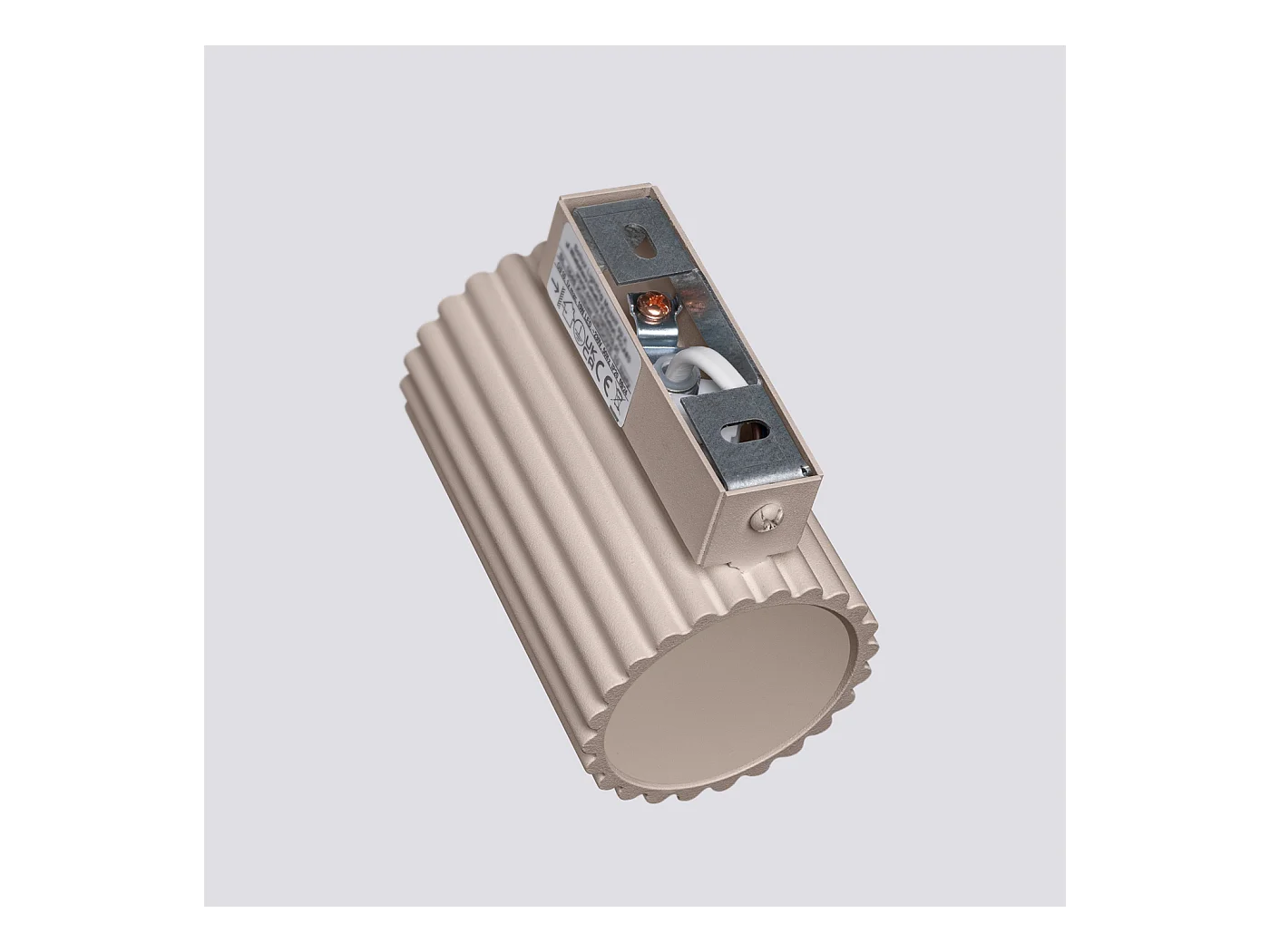 Applique Karbon Minimaliste En Aluminium - 1 Sources Lumineuses - L.6,5 X H.10 Cm - Taupe