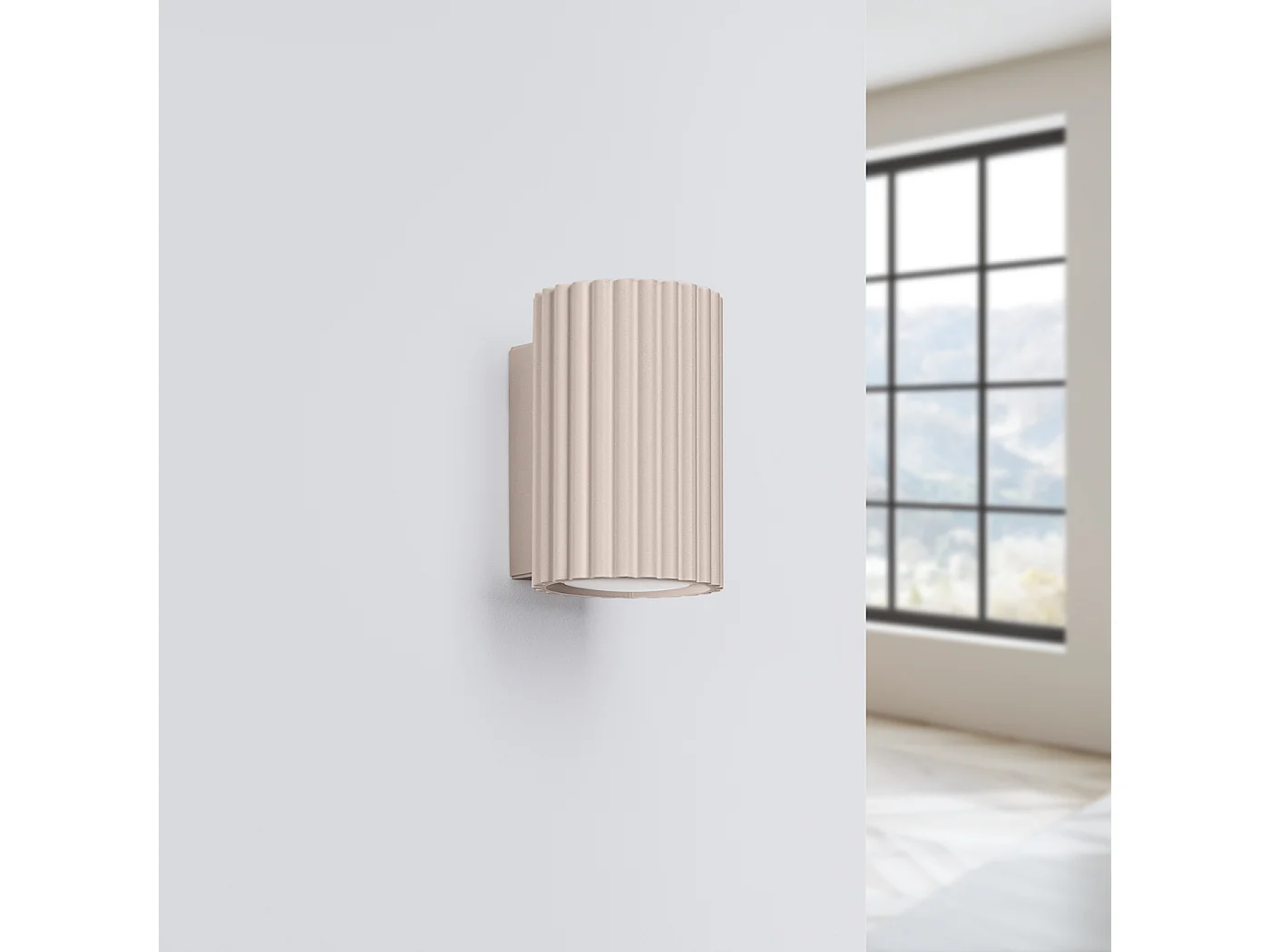 Applique Karbon Minimaliste En Aluminium - 1 Sources Lumineuses - L.6,5 X H.10 Cm - Taupe