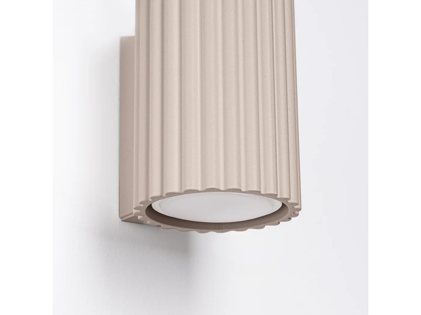Applique Karbon Minimaliste En Aluminium - 1 Sources Lumineuses - L.6,5 X H.10 Cm - Taupe