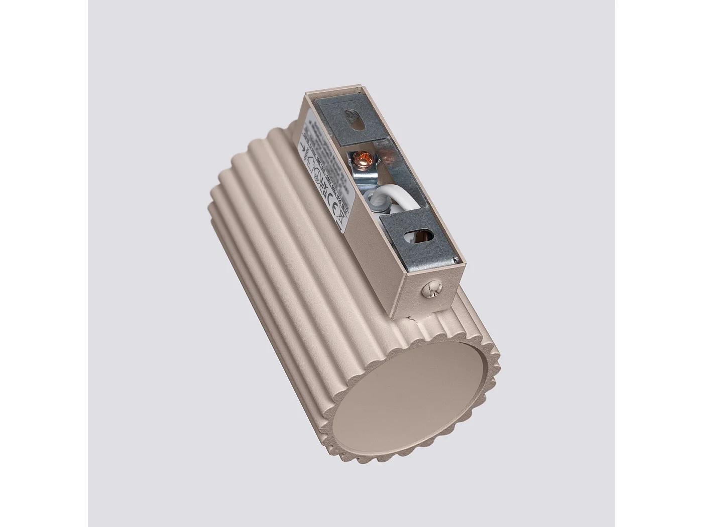 Applique Karbon Minimaliste En Aluminium - 1 Sources Lumineuses - L.6,5 X H.10 Cm - Taupe