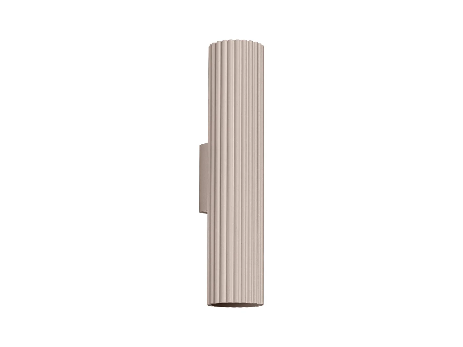 Lampa Ścienna Minimalistyczny Karbon, Aluminium - 2 Źródło - L.6.5 X H.30 Cm - Taupe