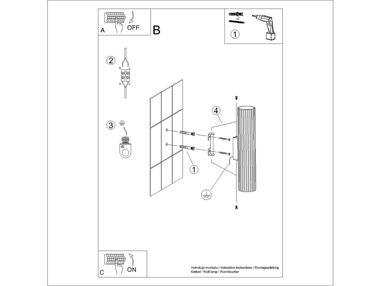 Applique Karbon Minimaliste En Aluminium - 2 Sources Lumineuses - L.6,5 X H.30 Cm - Taupe