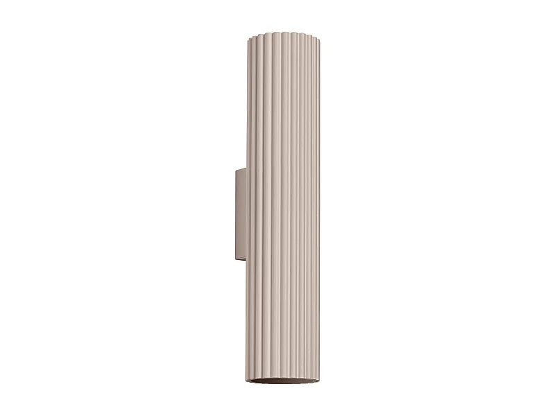 Lampa Ścienna Minimalistyczny Karbon, Aluminium - 2 Źródło - L.6.5 X H.30 Cm - Taupe
