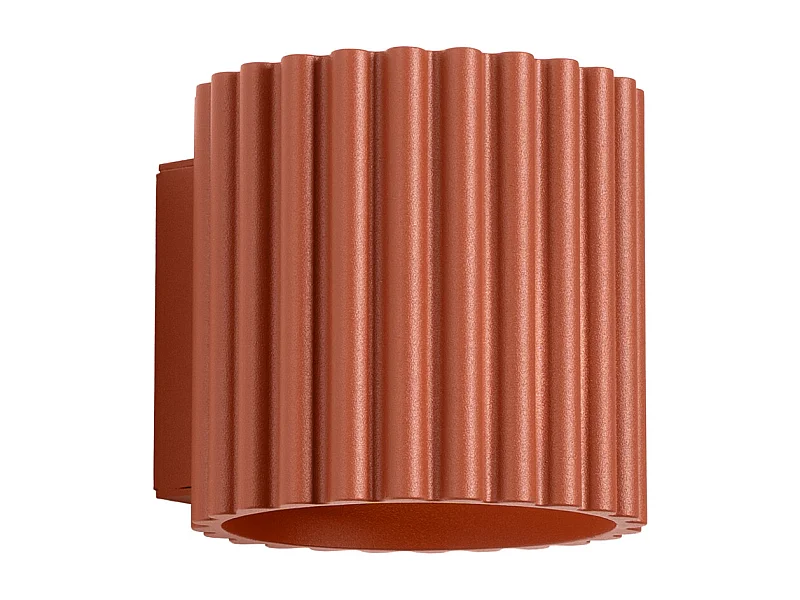 Applique Aura Minimaliste En Aluminium - 1 Sources Lumineuses - L.10 X H.10 Cm - Ocre Rouge