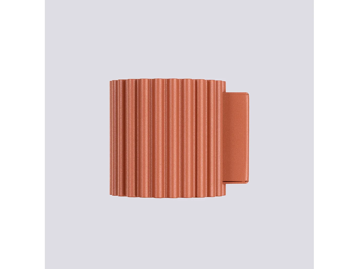 Applique Aura Minimaliste En Aluminium - 1 Sources Lumineuses - L.10 X H.10 Cm - Ocre Rouge