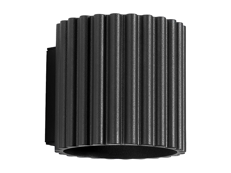 Lampa Ścienna Minimalistyczny Aura, Aluminium - 1 Źródło - L.10 X H.10 Cm - Czarny
