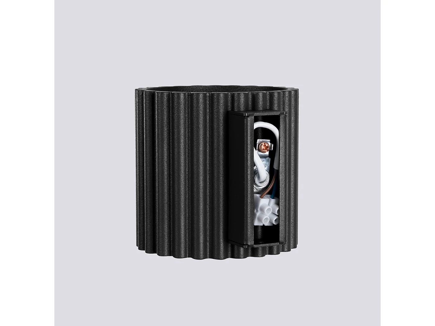 Applique Aura Minimaliste En Aluminium - 1 Sources Lumineuses - L.10 X H.10 Cm - Noir