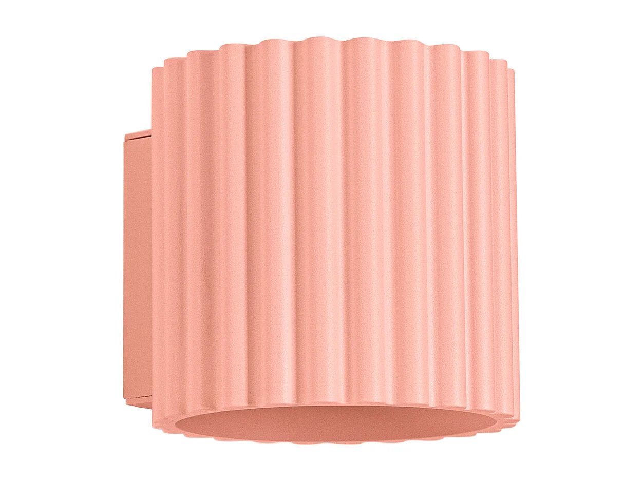 Applique Aura Minimaliste En Aluminium - 1 Sources Lumineuses - L.10 X H.10 Cm - Pêche