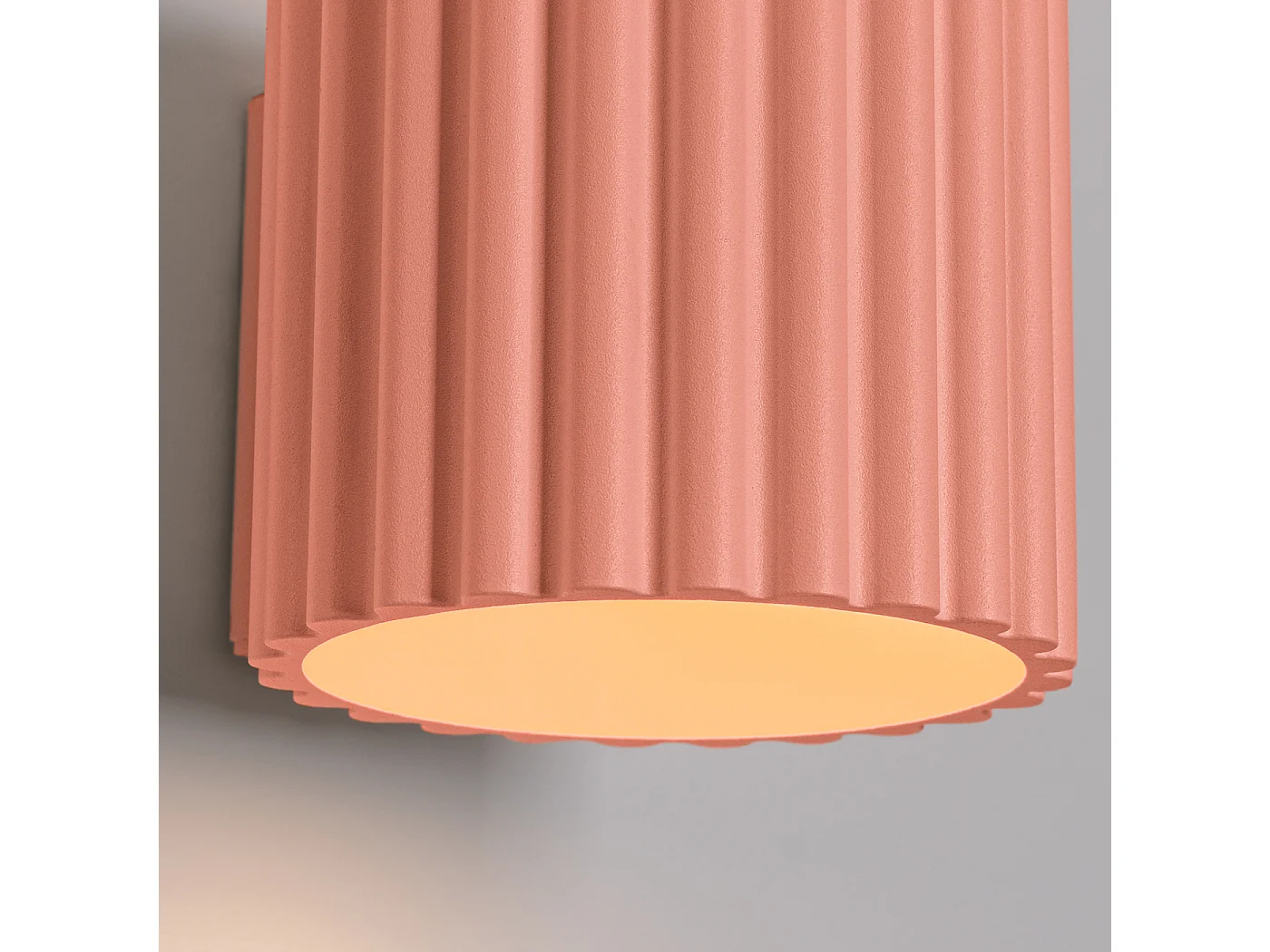 Applique Aura Minimaliste En Aluminium - 1 Sources Lumineuses - L.10 X H.10 Cm - Pêche