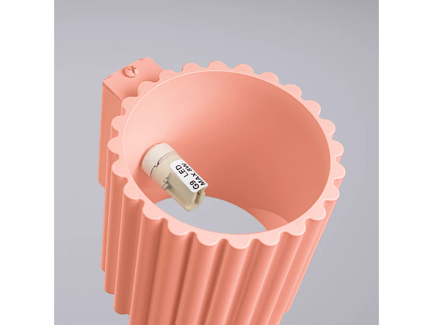 Applique Aura Minimaliste En Aluminium - 1 Sources Lumineuses - L.10 X H.10 Cm - Pêche