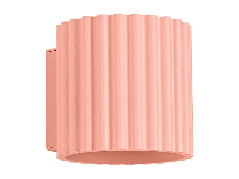 Wandlamp Aura Minimalist Van  - 1 Lichtbronnen - L.10 X H.10 Cm - Perzikachtig