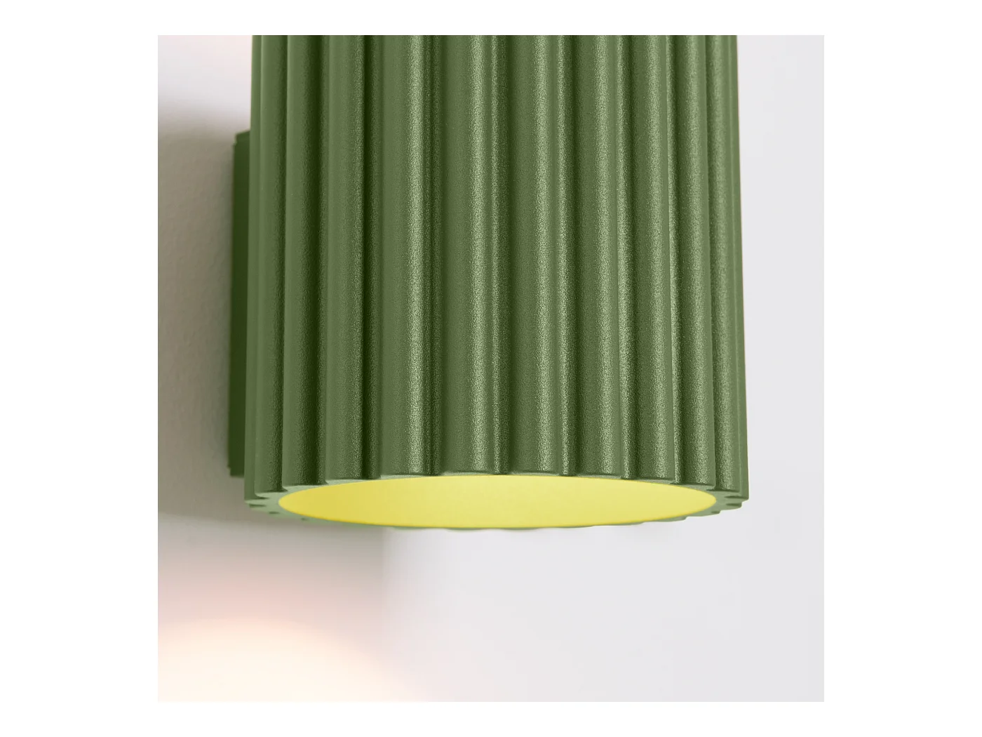 Applique Aura Minimaliste En Aluminium - 1 Sources Lumineuses - L.10 X H.10 Cm - Vert Olive