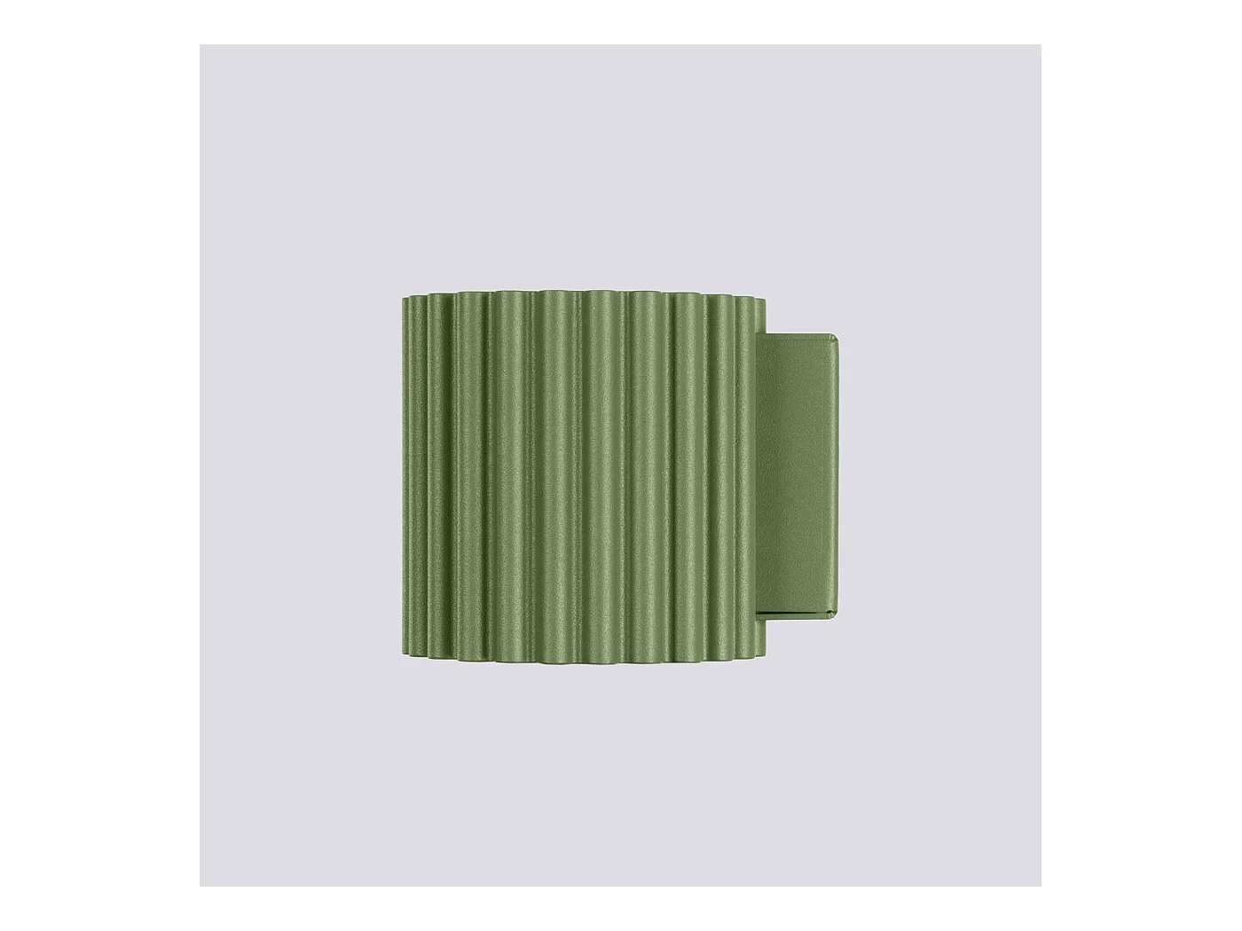 Applique Aura Minimaliste En Aluminium - 1 Sources Lumineuses - L.10 X H.10 Cm - Vert Olive