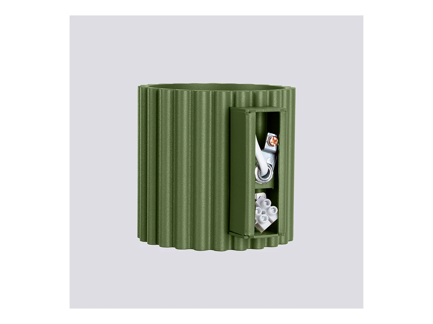 Applique Aura Minimaliste En Aluminium - 1 Sources Lumineuses - L.10 X H.10 Cm - Vert Olive