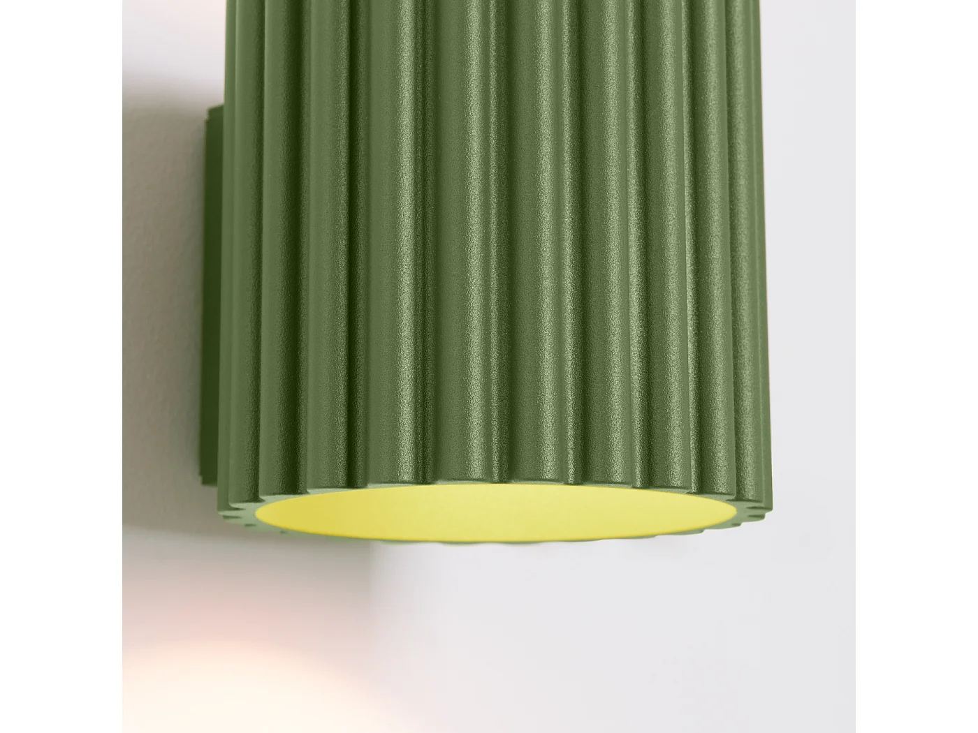 Lampa Ścienna Minimalistyczny Aura, Aluminium - 1 Źródło - L.10 X H.10 Cm - Zielony Oliwkowy