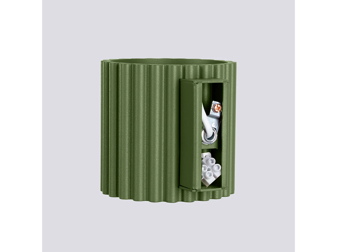 Lampa Ścienna Minimalistyczny Aura, Aluminium - 1 Źródło - L.10 X H.10 Cm - Zielony Oliwkowy