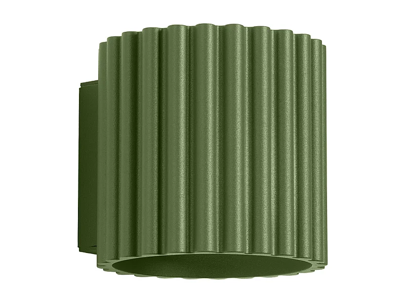 Lampa Ścienna Minimalistyczny Aura, Aluminium - 1 Źródło - L.10 X H.10 Cm - Zielony Oliwkowy