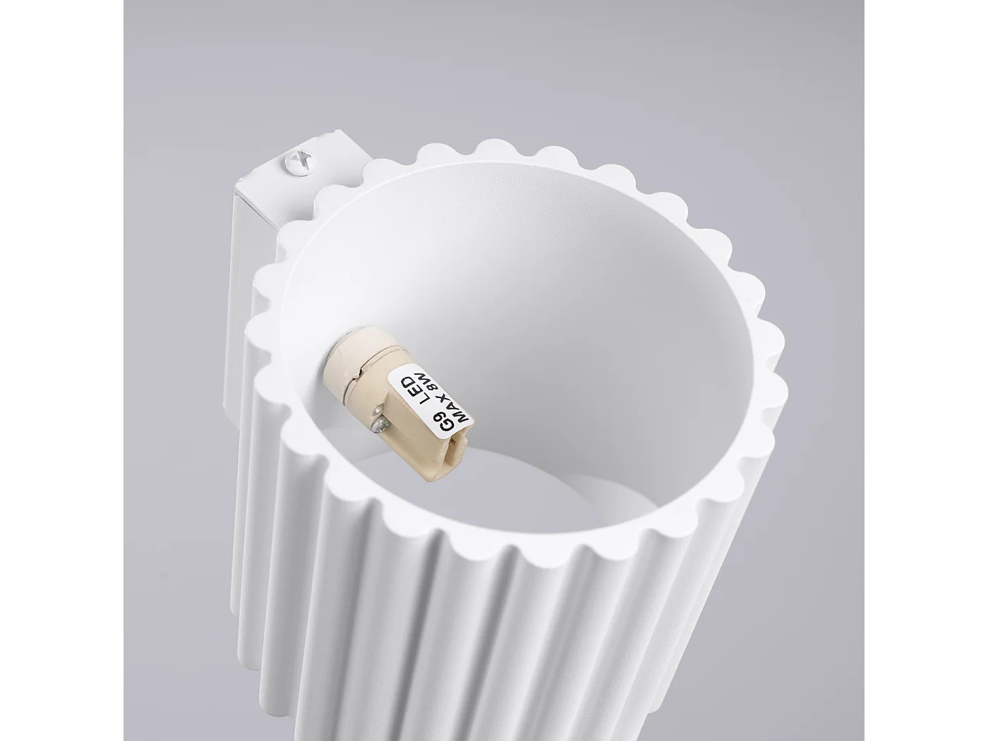 Applique Aura Minimaliste En Aluminium - 1 Sources Lumineuses - L.10 X H.10 Cm - Blanc