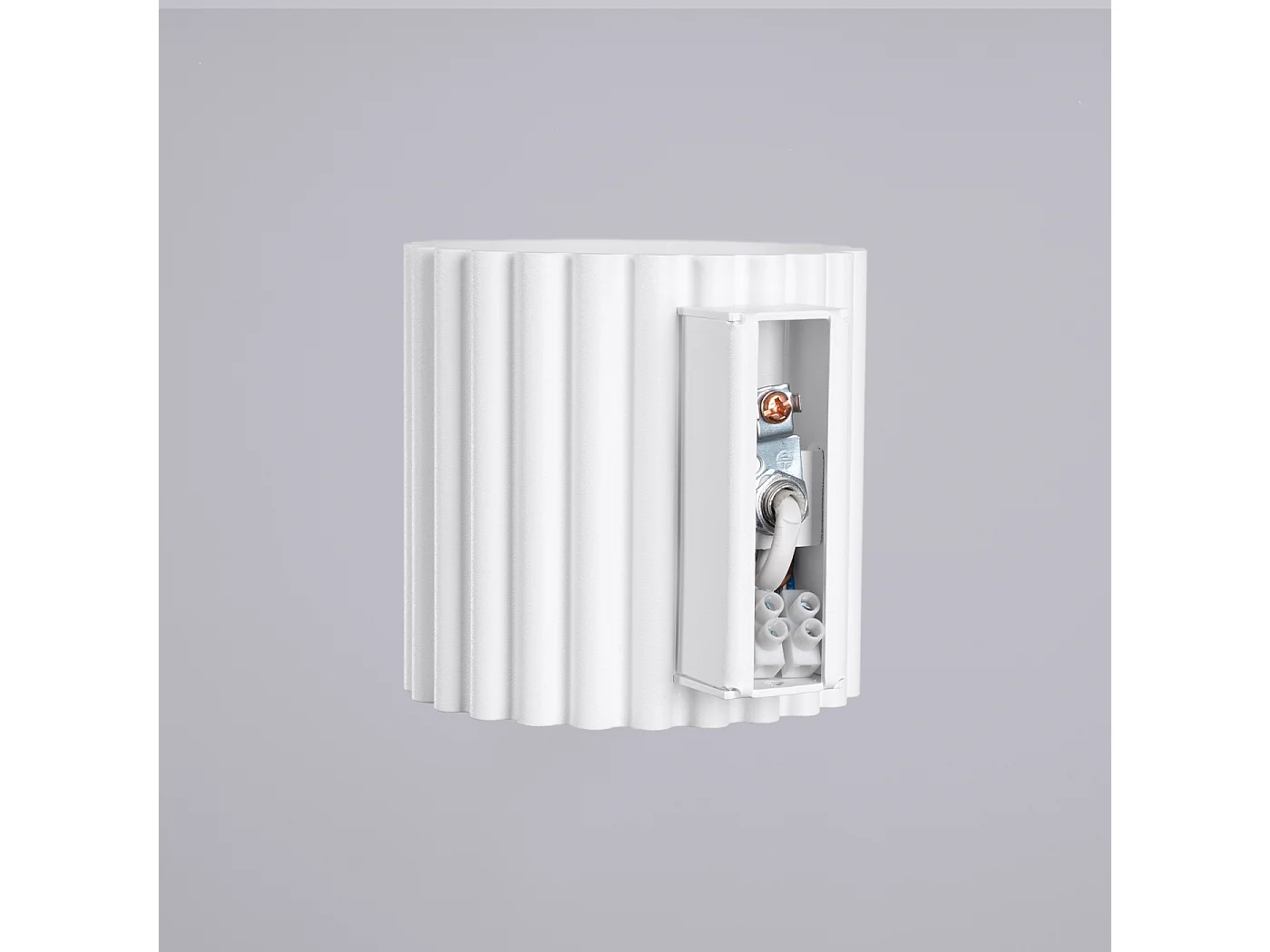 Applique Aura Minimaliste En Aluminium - 1 Sources Lumineuses - L.10 X H.10 Cm - Blanc