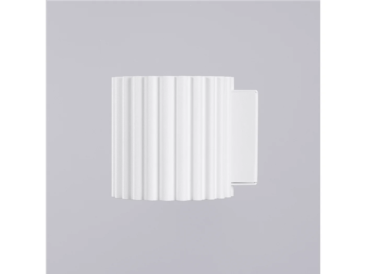 Wandleuchte Aura Minimalistisch Aus  Aluminium - 1 Lichtquellen - L.10 X H. Cm - Weiß