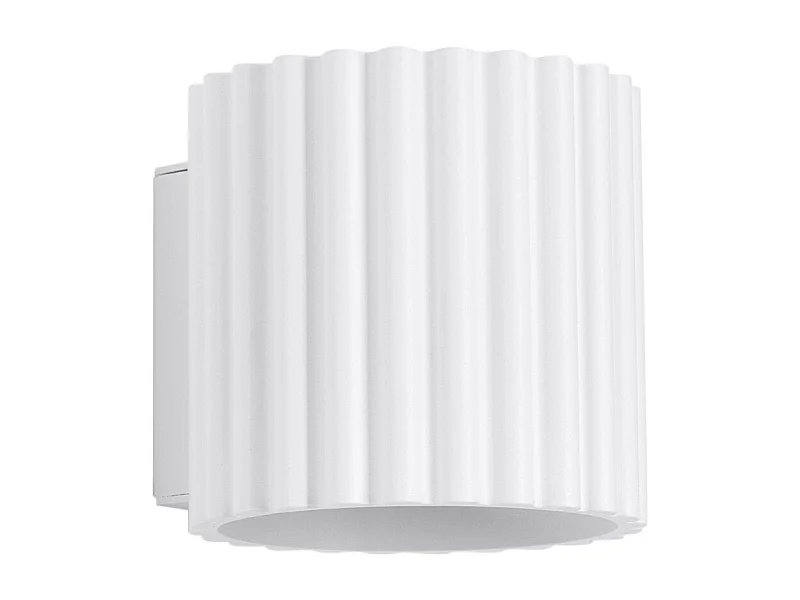 Applique Aura Minimaliste En Aluminium - 1 Sources Lumineuses - L.10 X H.10 Cm - Blanc