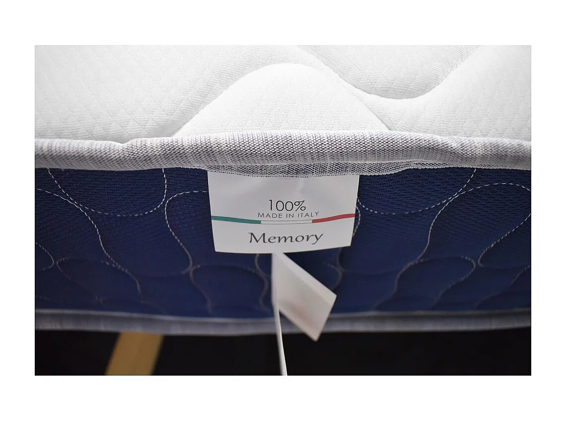 Materasso singolo 80x190x25H in schiuma poliuretanica e memory Palladio blu