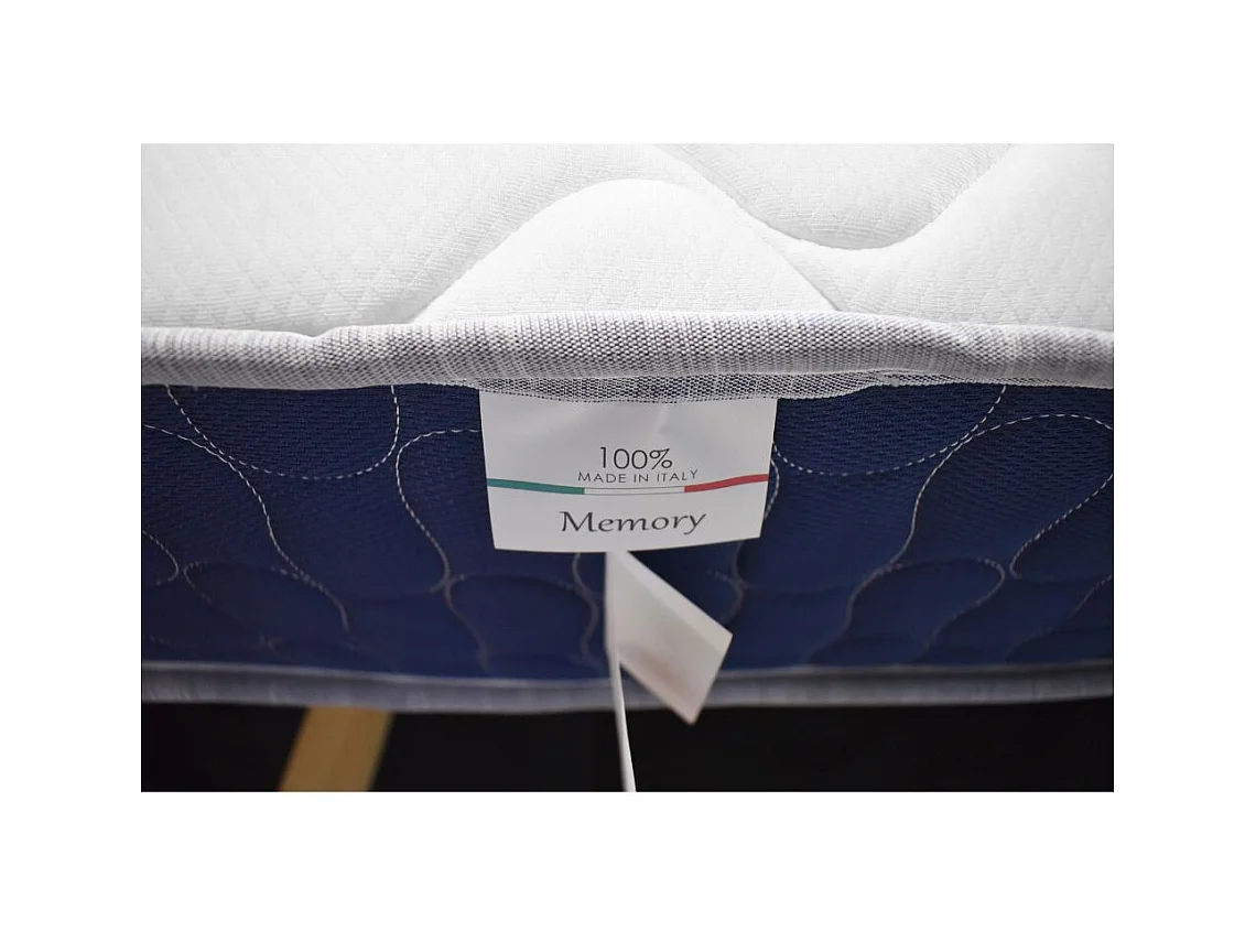 Materasso matrimoniale 160x190x25H in schiuma poliuretanica e memory Palladio blu