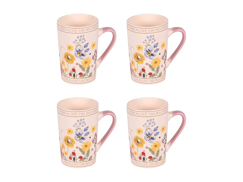 Coffret de 4 mugs Céleste 38 cl
