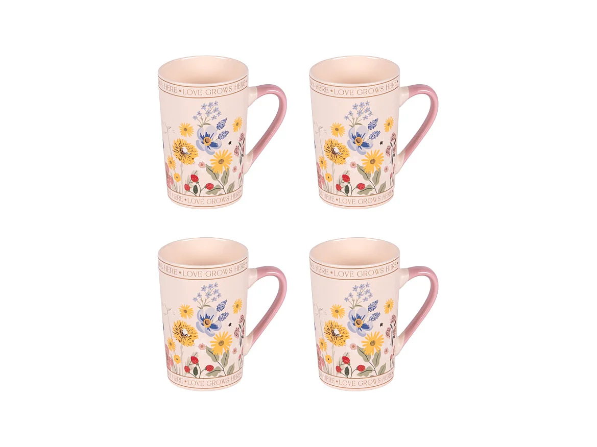 Coffret de 4 mugs Céleste 38 cl