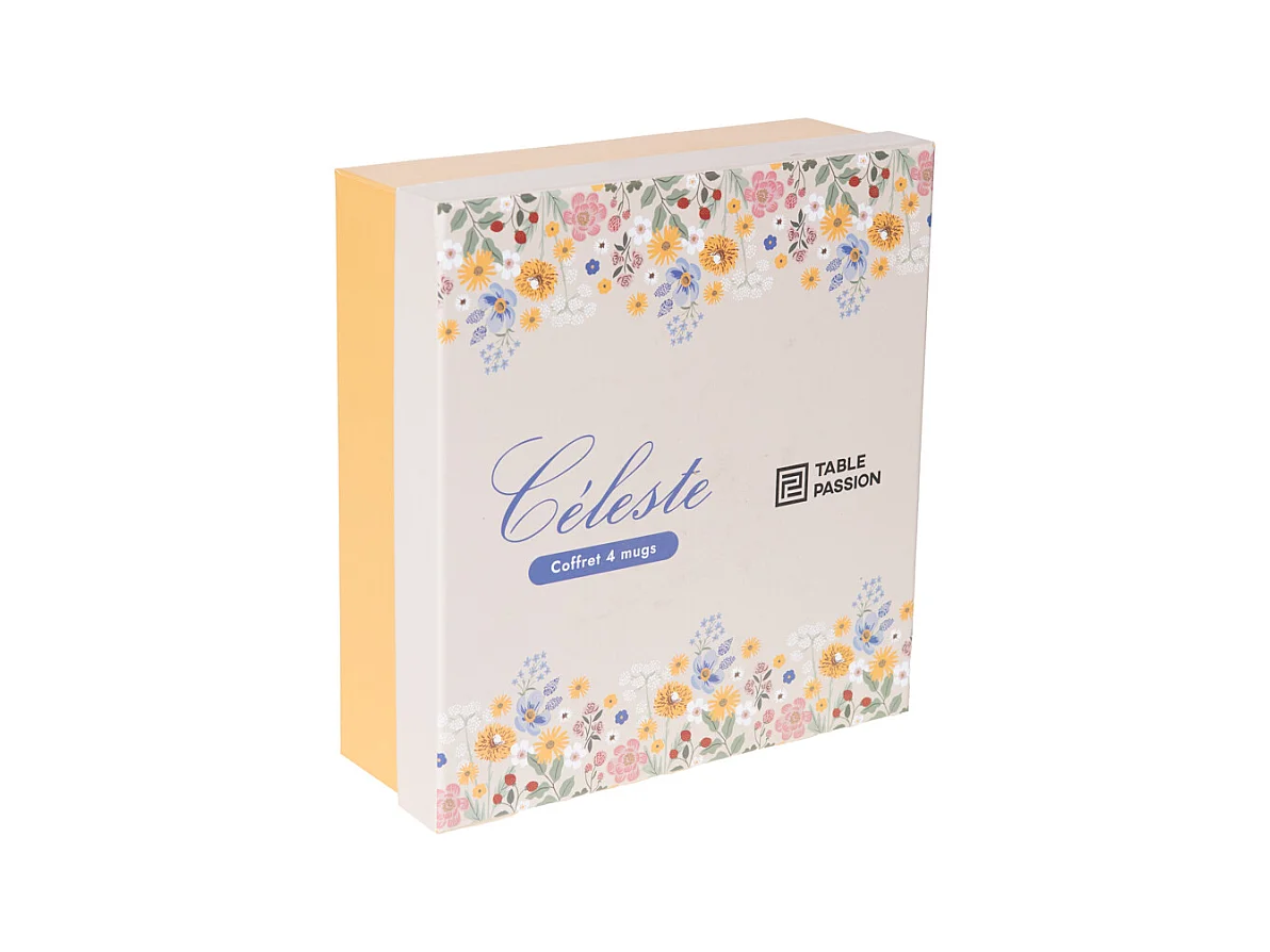 Coffret de 4 mugs Céleste 38 cl