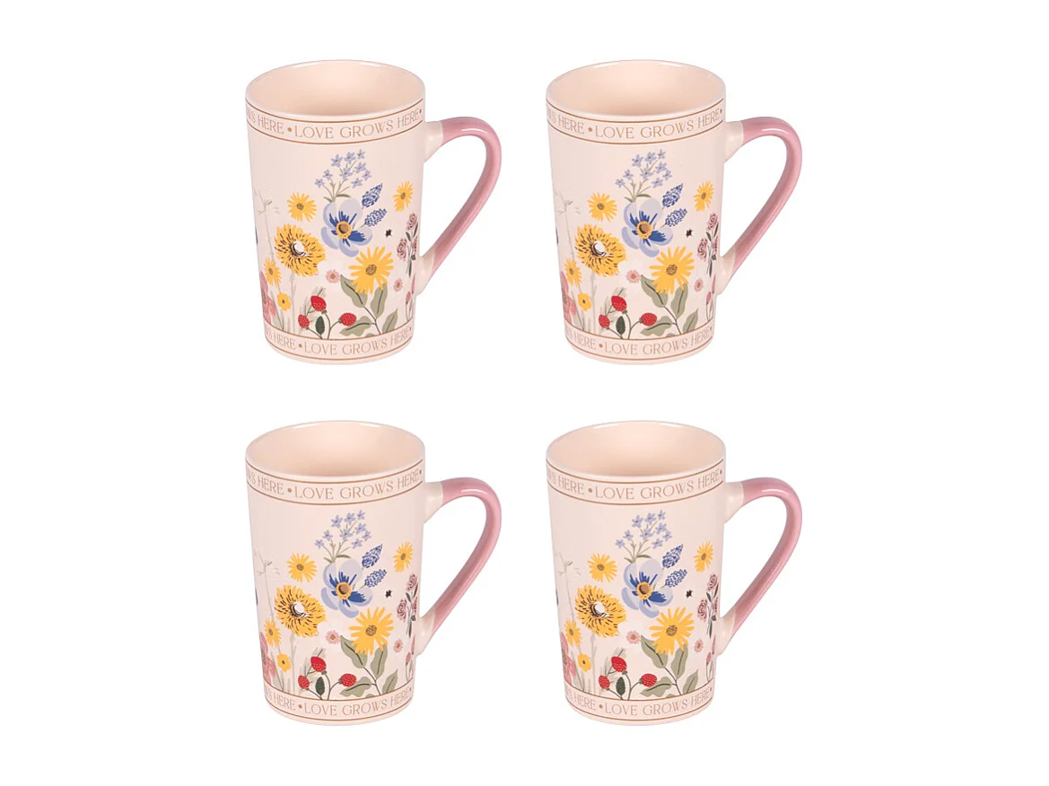 Coffret de 4 mugs Céleste 38 cl