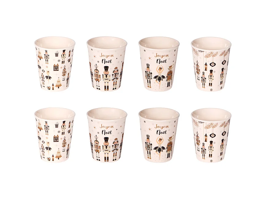 Coffret de 8 tasses Nutcracker 11 cl