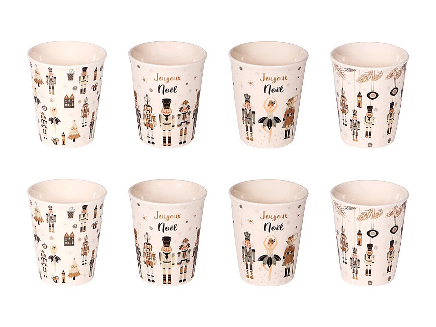 Coffret de 8 tasses Nutcracker 11 cl