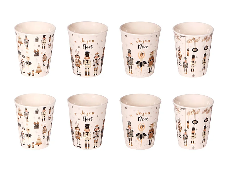 Coffret de 8 tasses Nutcracker 11 cl