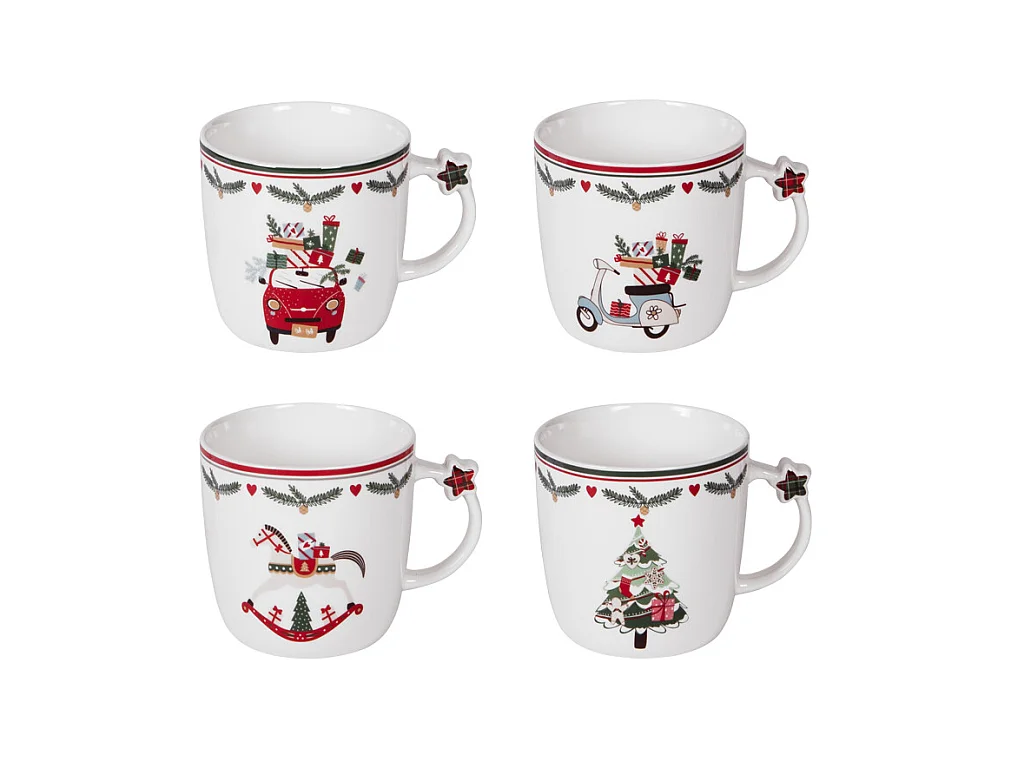 Coffret de 4 mugs Joy 36 cl