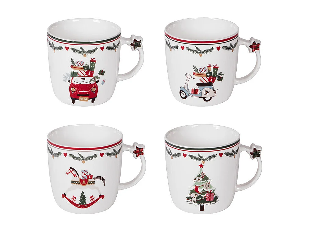 Coffret de 4 mugs Joy 36 cl