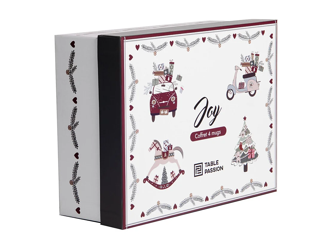 Coffret de 4 mugs Joy 36 cl