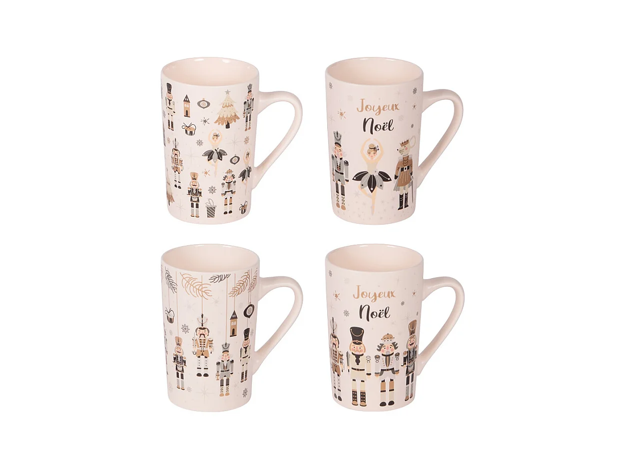 Coffret de 4 mugs Nutcracker 38 cl