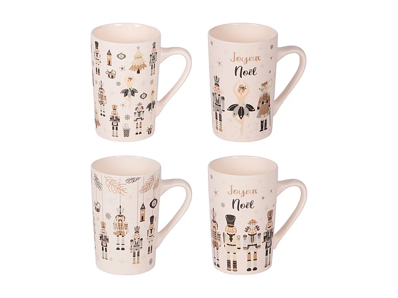 Coffret de 4 mugs Nutcracker 38 cl