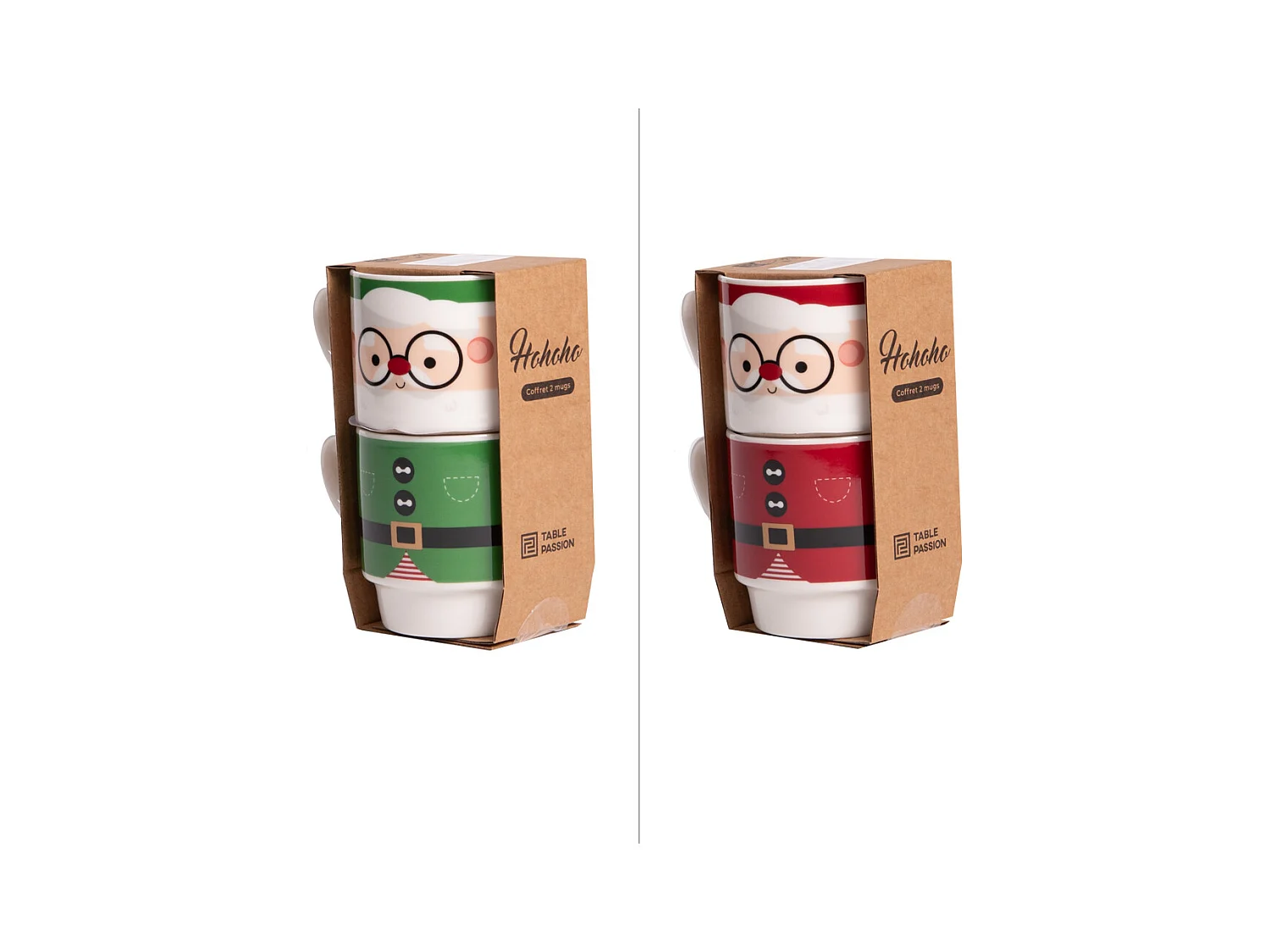 Coffret 2 mugs Hohoho