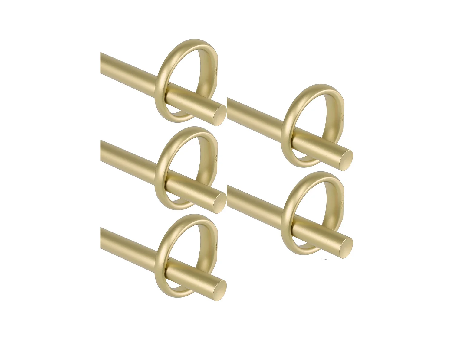 Tringle à rideaux en acier Rod Lot de 5
