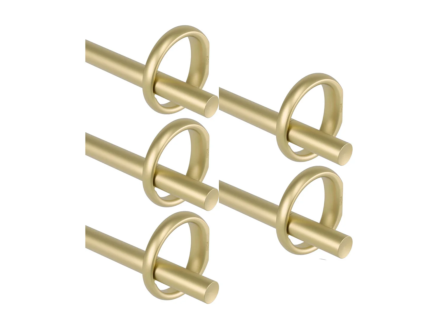 Tringle à rideaux en acier Rod Lot de 5